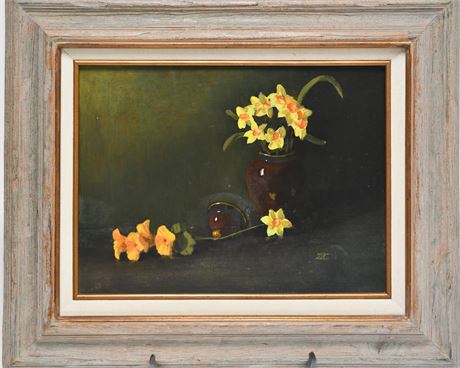 "Spring Flowers With Ginger Jar"