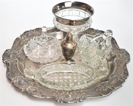 Serving Tray and Serving Pieces