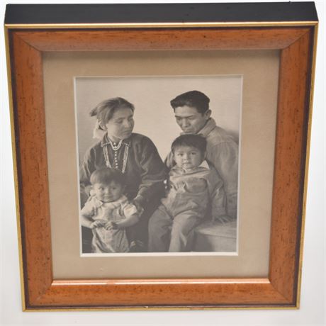 Framed Photograph of Native American Family