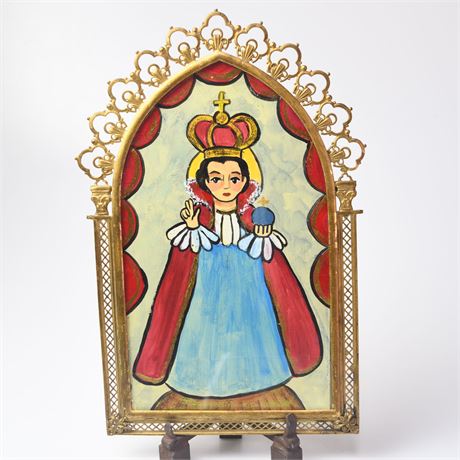 Irene Martinez Yates "Infant of Prague" Retablo