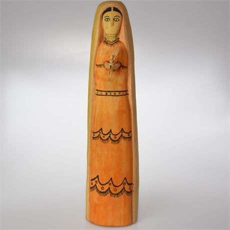 Hand Carved Religious Figure