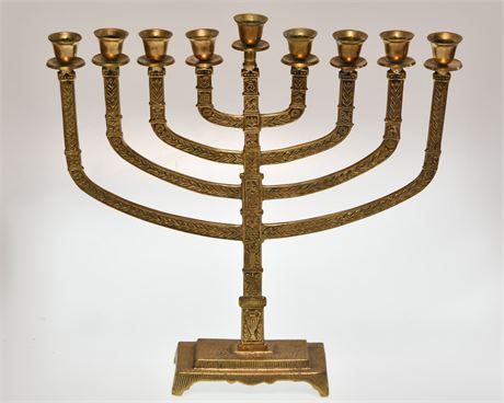 Vintage Brass Menorah