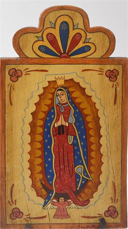 Retablo “Our Lady of Guadalupe” by Rosemarie Lopez