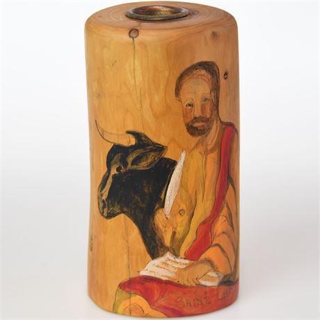 Saint Luke Altar Candle Holder