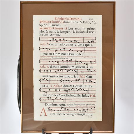 Ca. 1640 Antiphonar Plainchant