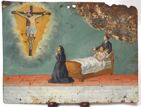 1914 Mexican Retablo Ex-Voto