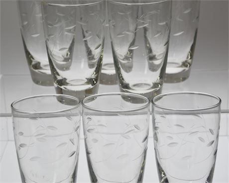 Wheel Cut Libbey Glasses