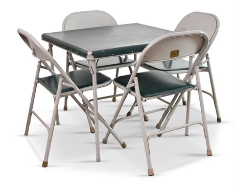 Samsonite Classic Folding Card Table and Four Chairs
