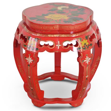 18" Chinoiserie Garden Stool