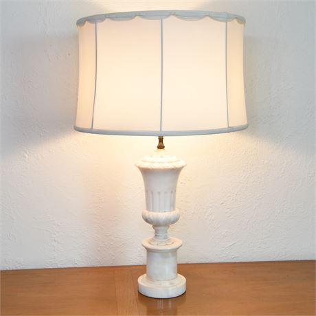 Vintage Alabaster Carved Lamp