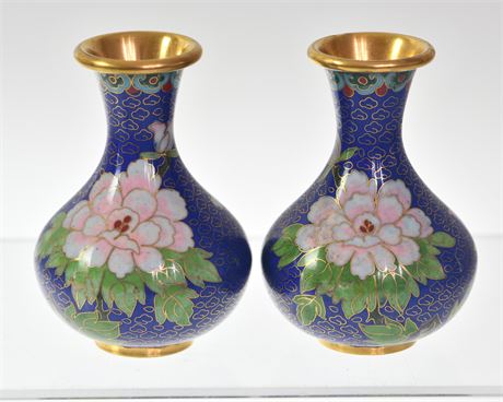 Pair of 4" Cloisonne Vases