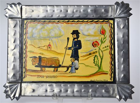 Hand Painted San Ysidro Retablo