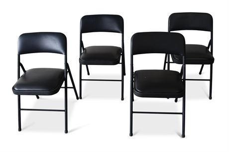 Four Deluxe Cushion Folding Chairs