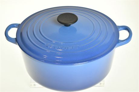 Le Creuset #26 Blue Covered Stock Pot / Dutch Oven 5.5 qt