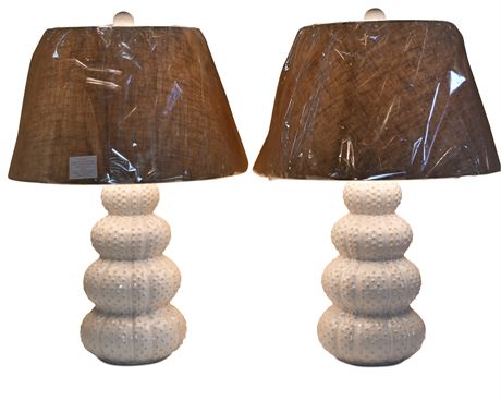 Pair of Sea Urchin Lamps