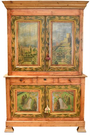 19th Century Italian Painted Cupboard