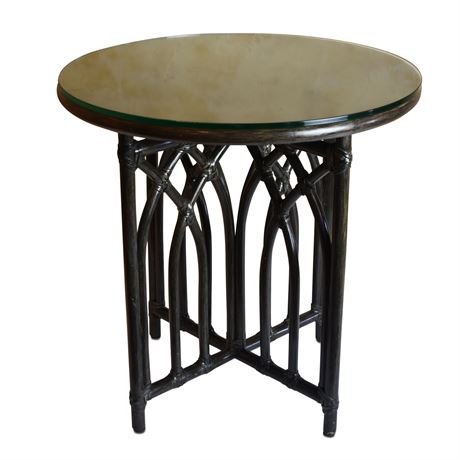 Jansen McGuire Ebonized Bamboo Side Table