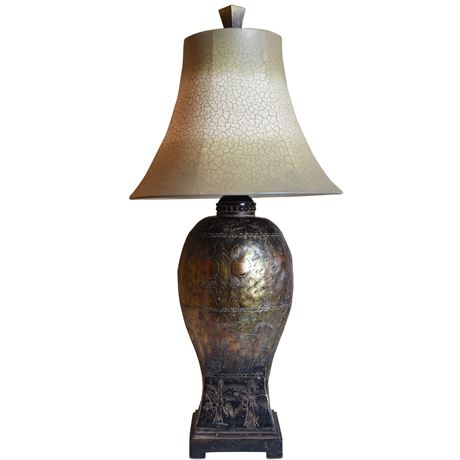 Brass Sgraffito Lamp