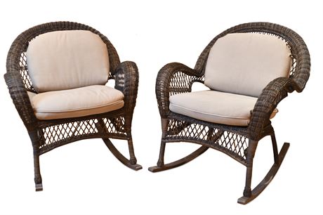 Pair of Wicker Rockers