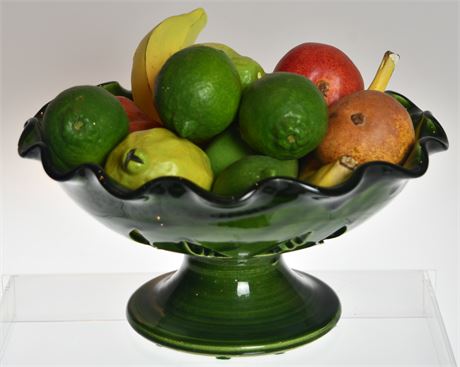 Reticulated Ceramic Fruit Bowl