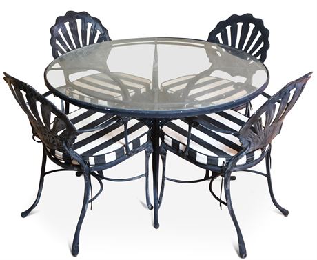 Vintage Cast Aluminum Patio Dining Set