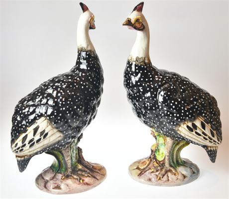 Vintage Italian Hand Painted Ceramic Turkeys