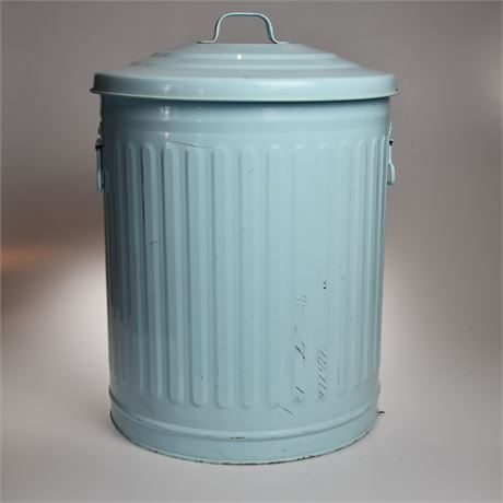 Blue Metal Garbage/Storage Bin