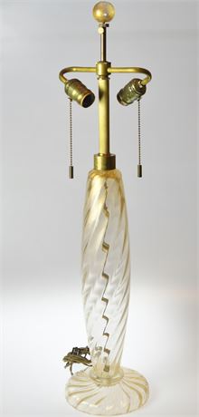 DONGHIA JOHN HUTTON DESIGNER GOLD GLASS LAMP