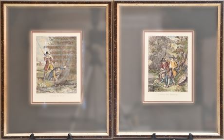 Pair of Restrike Etchings- Field Sports