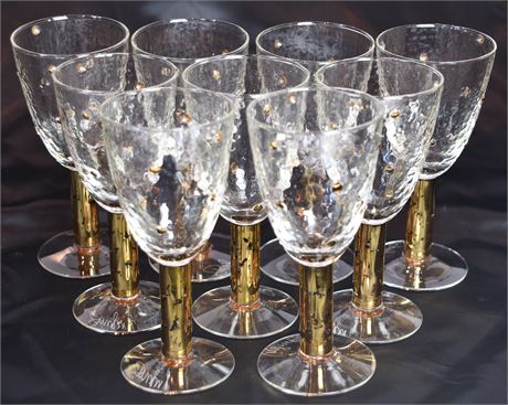 SMYERS "Morocco Gold" Glass 7" Stems