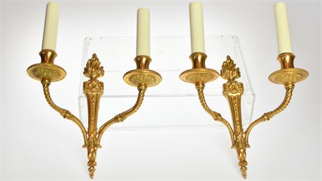 Pair of Louis XVI-Style Bronze Sconces