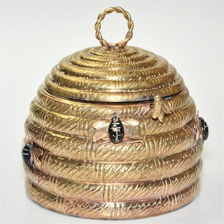Mottahedeh Brass Beehive Box