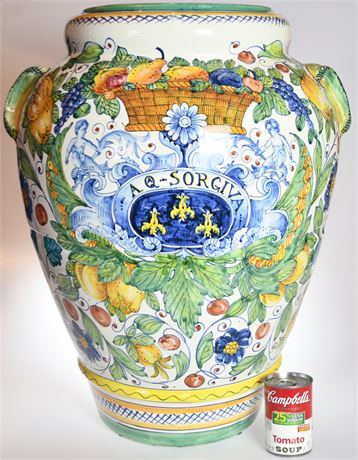 Majolica, Pitcher Large Orcio "AQ SORGIVA"