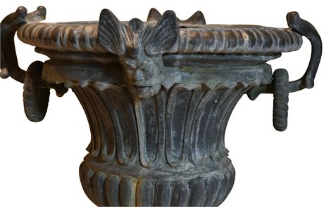 Antique Cast Bronze Garden Urns