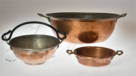 Vintage Copper Bowls