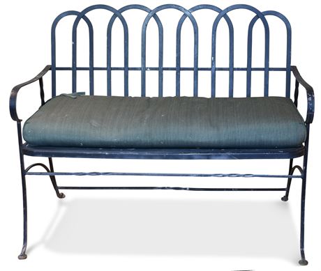 Vintage Wrought Iron Bench