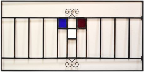 Iron & Stained Glass Wall Art