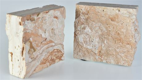 Pair of Travertine Bookends