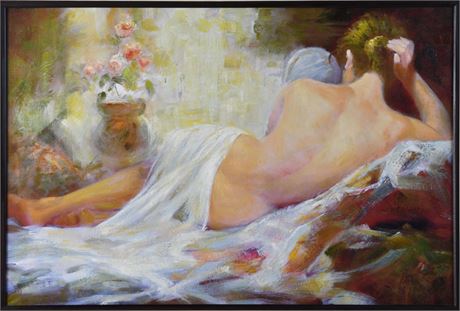 Original Painting: "Nude Woman Laying on Side"