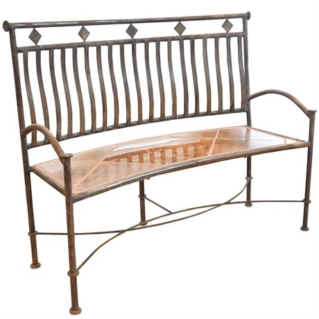 Wrought Iron Bench