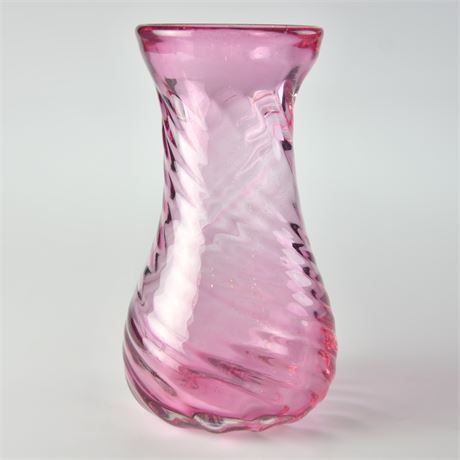 Hand Blown Swirl Vase