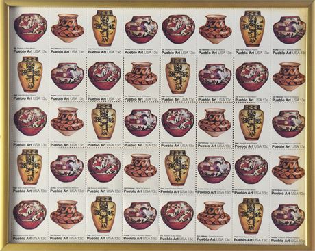 Framed Pueblo Art Stamps