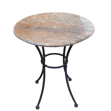 Round Granite Top Patio Table