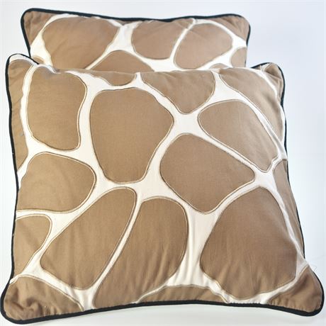 Pair of Michael Kors Giraffe Pillows