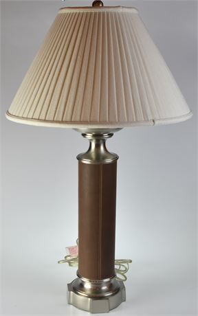 Leather Wrapped Table Lamp