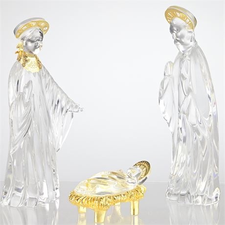 Gorham Glass 3 Piece Nativity