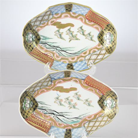 Pair of Antique Imari Dishes