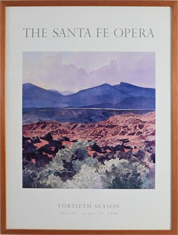 Handsomely Framed Santa Fe Opera Poster