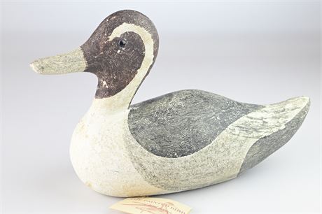 Hand Carved Decoy Pintail Duck