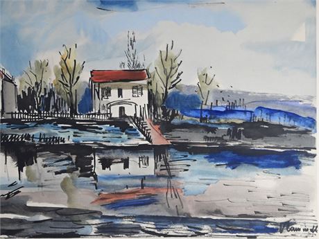 Maurice de Vlaminck (1876 - 1958) Lithograph